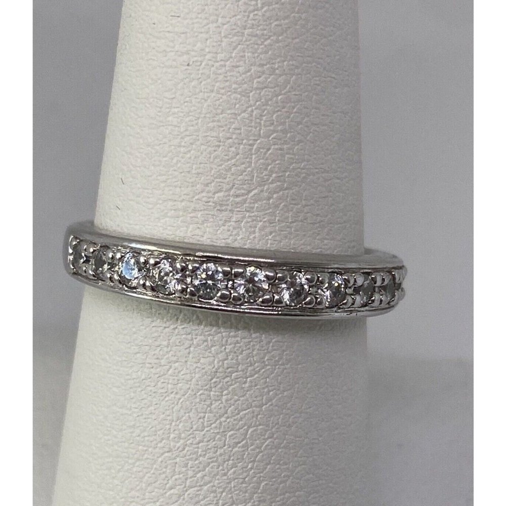 925 STERLING SILVER CZ RING  SIZE  7.75